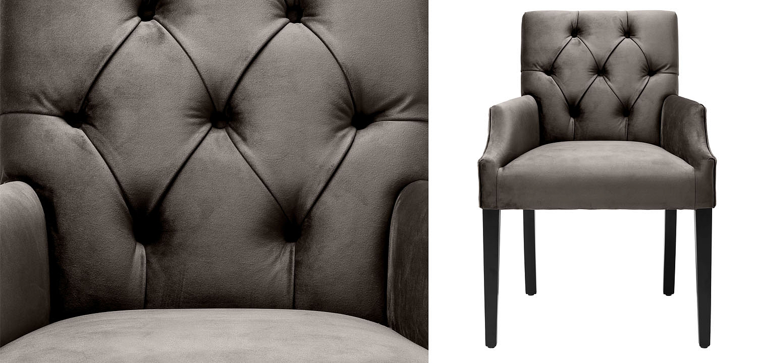 Стул Eichholtz DINING CHAIR ATENA WITH ARM dark Стул Eichholtz DINING CHAIR ATENA WITH ARM dark - Loft-Concept в Орле