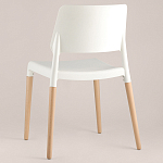Пластиковый стул на ножках из массива бука Ferret White 4 шт варинант исполнения - 5 | Loft Concept в Орле