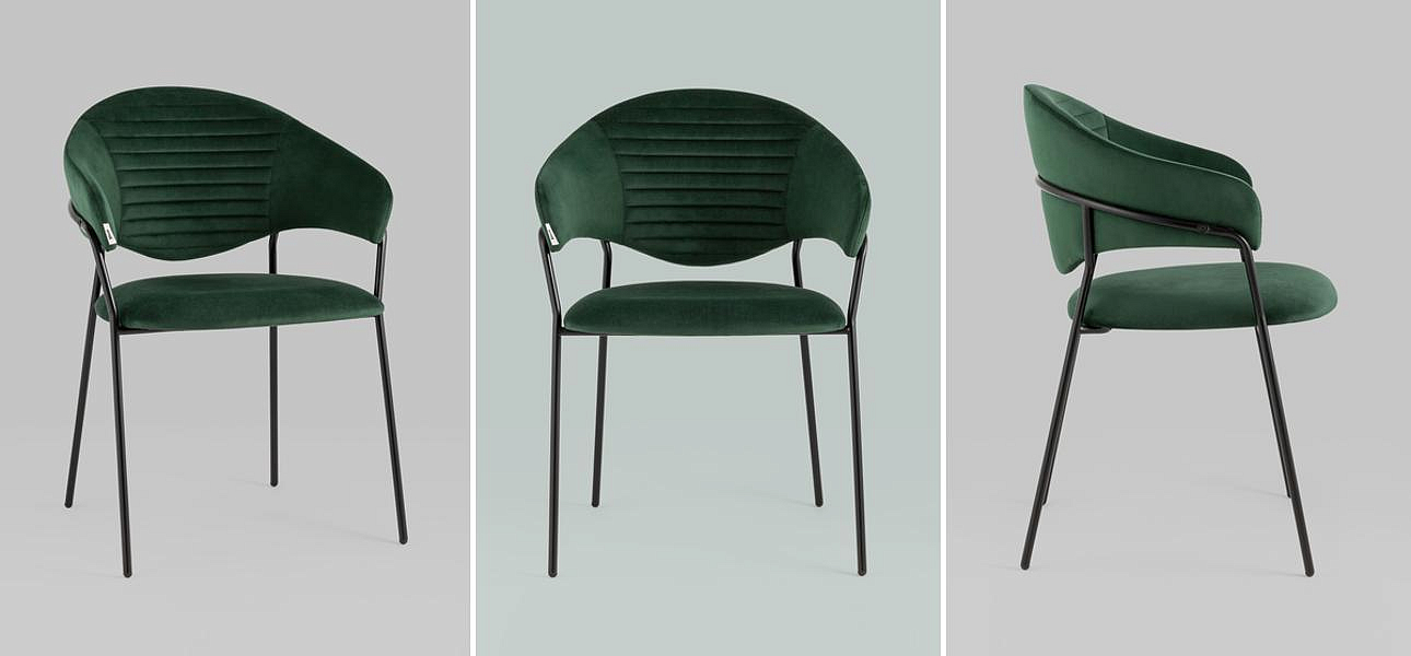 Стул Alexis Chair Зеленый Велюр Стул Alexis Chair Зеленый Велюр - Loft-Concept в Орле