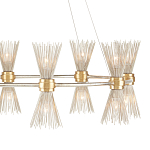 Люстра круглая с фактурными абажурами из тонких металлических палочек Wild Thorns варинант исполнения - 1 | Loft Concept в Орле