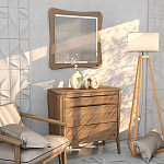 Зеркало квадратное c деревянной рамой из массива дуба Tasteful Furniture варинант исполнения - 3 | Loft Concept в Орле