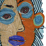 Арт-Объект плетеный из нитей Абстрактный портрет Joana Schneider  варинант исполнения - 1 | Loft Concept в Орле