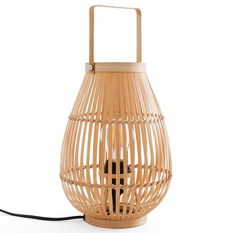 Настольная лампа ручной работы из бамбука Bamboo Grove Бежевый Настольная лампа ручной работы из бамбука Bamboo Grove Бежевый в Орле | Loft Concept
