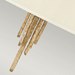 Люстра подвесная с широким белым текстильным абажуром и вертикальными декоративными элементами Hinkley варинант исполнения - 4 | Loft Concept в Орле