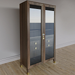 Дизайнерский шкаф витрина Elsa Dreams Walnut с 4-мя ящиками варинант исполнения - 3 | Loft Concept в Орле