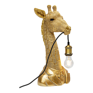 Настольная лампа в детскую Жираф в золотом костюме