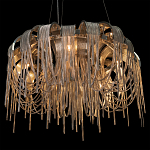 Люстра подвесная круглая с изогнутыми металлическими дугами и ниспадающими цепочками 65 см Atlantis Chain варинант исполнения - 17 | Loft Concept в Орле