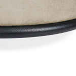 Банкетка круглая бежевый велюр на 4-х металлических ножках черного цвета SANJAY варинант исполнения - 3 | Loft Concept в Орле