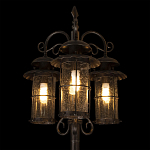 Уличный фонарь с тремя стеклянными плафонами и коваными элементами Elysian Lanterns варинант исполнения - 5 | Loft Concept в Орле