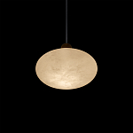 Подвесной светильник с плафоном в виде эллипса из белого алебастра Cryptocrystalline Stone варинант исполнения - 4 | Loft Concept в Орле