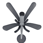 Вешалка серого цвета с 4-мя крючками из пластика Curves Hangers варинант исполнения - 2 | Loft Concept в Орле