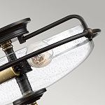 Потолочный светильник со стеклянным плафоном на изогнутых кронштейнах Quoizel  варинант исполнения - 6 | Loft Concept в Орле