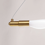 Люстра горизонтальная с волнистым белым плафоном Golden Swirl варинант исполнения - 9 | Loft Concept в Орле