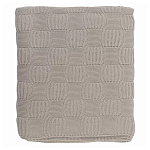 Плед из хлопка рельефной вязки бежево-серого цвета Waffle Comfort варинант исполнения - 4 | Loft Concept в Орле