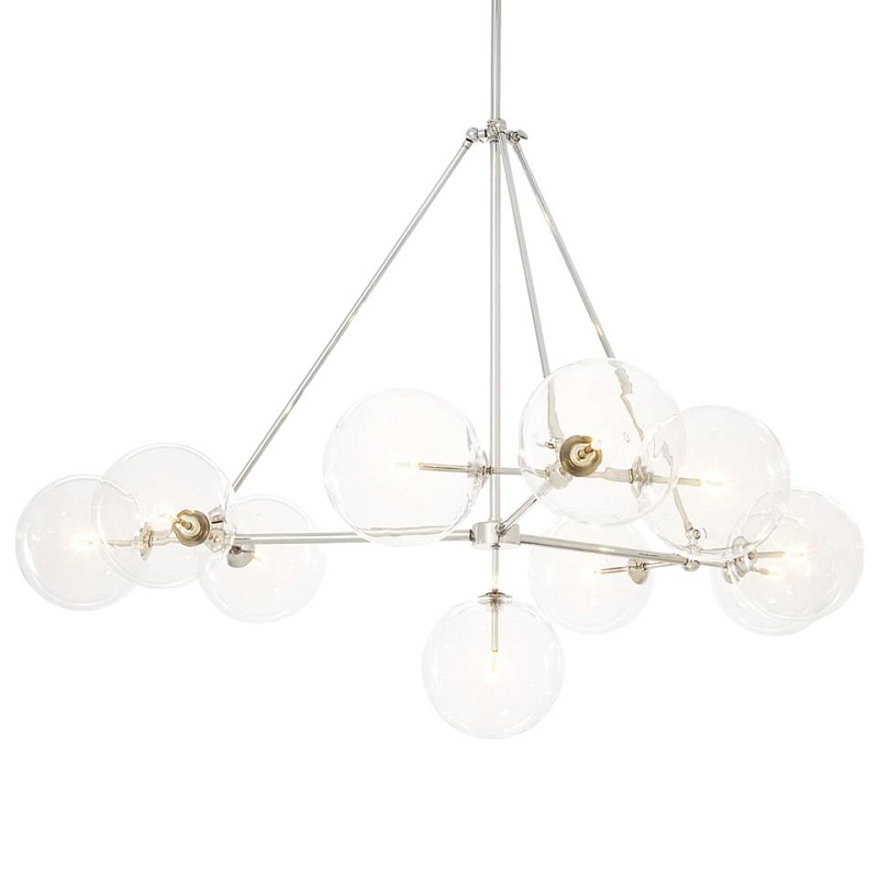 Люстра Chandelier Bermude Никель Прозрачное Стекло Люстра Chandelier Bermude Никель Прозрачное Стекло в Орле | Loft Concept
