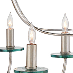 Люстра серебряного цвета с изогнутыми элементами каркаса Twisted Iron Chandelier варинант исполнения - 2 | Loft Concept в Орле