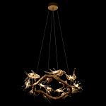 Люстра подвесная с прозрачными стеклянными птичками на ветвях Диаметр 80 см Serip Voa варинант исполнения - 5 | Loft Concept в Орле