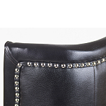 Кресло из натуральной кожи на 4-х деревянных ножках из массива бука Daniel Leather Armchair black варинант исполнения - 5 | Loft Concept в Орле