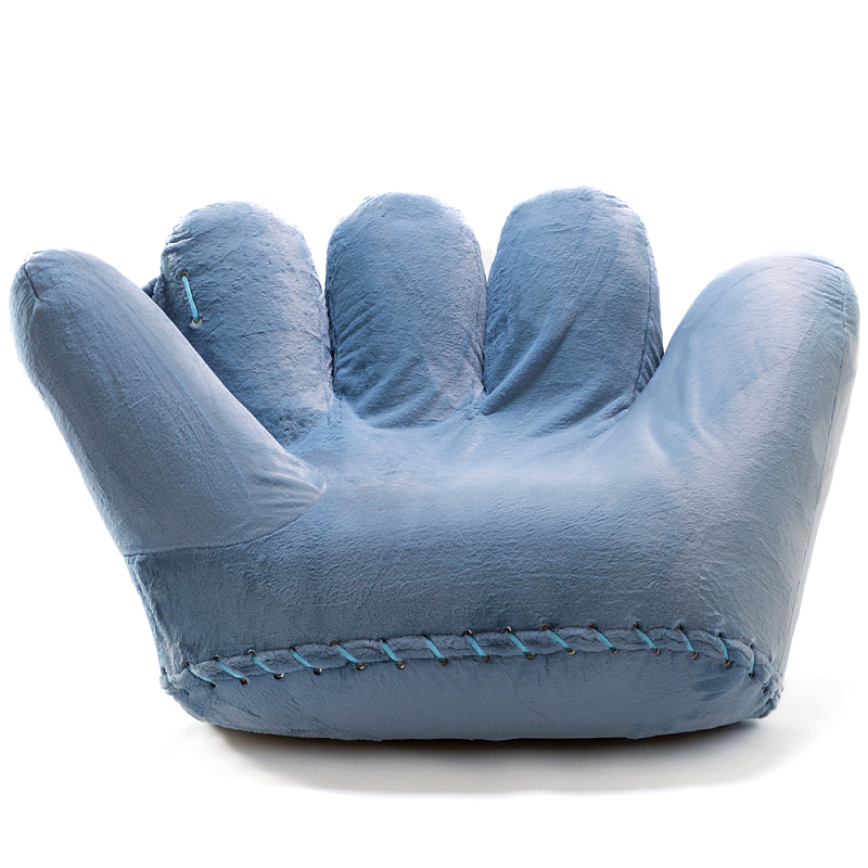 Дизайнерское плюшевое кресло в форме руки голубое Poltronova Joe Plush Baby Blue Armchair Голубой Дизайнерское плюшевое кресло в форме руки голубое Poltronova Joe Plush Baby Blue Armchair Голубой в Орле | Loft Concept
