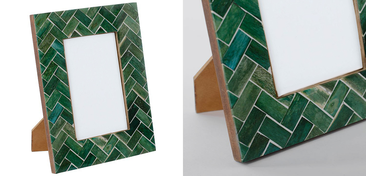 Фоторамка кость Green Indian Bone Inlay photo frame Фоторамка кость Green Indian Bone Inlay photo frame - Loft-Concept в Орле