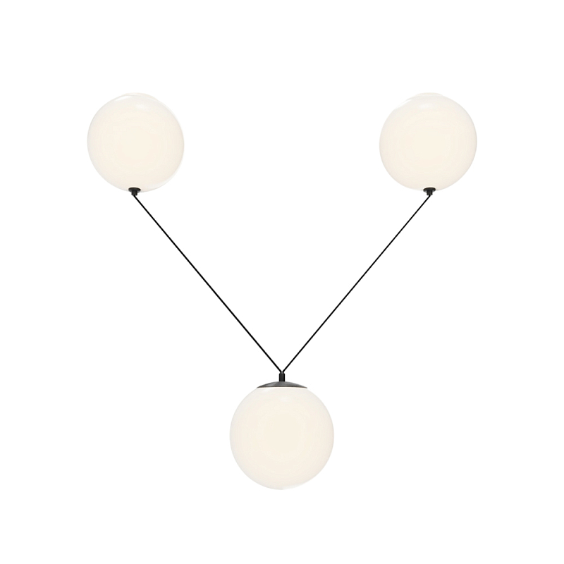 Подвесной светильник Twins 3000К 26Вт Черный Белый в Орле | Loft Concept 