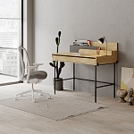 Стол письменный с выдвижным ящиком цвета древесины LEILA WORKING TABLE OAK ANTHRACITE варинант исполнения - 8 | Loft Concept в Орле