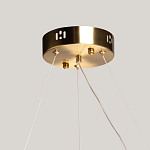 Люстра круглая золотого цвета с прозрачными рельефными стеклянными вставками Textured Glass Chandelier варинант исполнения - 11 | Loft Concept в Орле