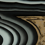 Дизайнерский комод с 4-мя дверцами в черно-золотых тонах Calista варинант исполнения - 1 | Loft Concept в Орле