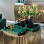 Комплект из двух прямоугольных подносов зеленого цвета Serpent варинант исполнения - 4 | Loft Concept в Орле