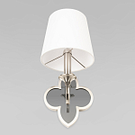Бра с белым текстильным абажуром и фигурным основанием с зеркальной вставкой Vitorino варинант исполнения - 22 | Loft Concept в Орле