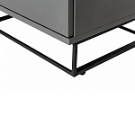 Стеллаж книжный цвета графит с 3-мя открытыми полками и дверкой Strict Lines варинант исполнения - 3 | Loft Concept в Орле