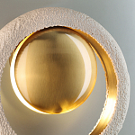 Бра с бежевым текстурным кольцом и латунным шаром в центре Tactile  варинант исполнения - 7 | Loft Concept в Орле