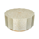 Стол кофейный с отделкой раковинами устриц Coastal Charm варинант исполнения - 2 | Loft Concept в Орле