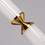 Подвесной светильник с двумя белыми рифлеными цилиндрическими плафонами Golden Swirl варинант исполнения - 7 | Loft Concept в Орле