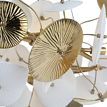 Люстра с белыми и золотистыми цветами Dahlia Flowers Lamp варинант исполнения - 5 | Loft Concept в Орле