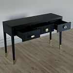 Дизайнерский Письменный стол Elsa Dreams Black с тремя ящиками варинант исполнения - 4 | Loft Concept в Орле