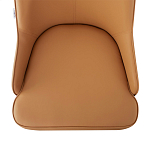 Стул оранжевый с высокой спинкой из искуственной кожи на серых металлических ножках Enigma Orange варинант исполнения - 3 | Loft Concept в Орле