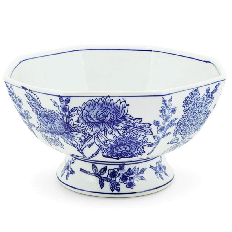 Салатник Bowl Chinoiserie D28 Белый Синий Салатник Bowl Chinoiserie D28 Белый Синий в Орле | Loft Concept
