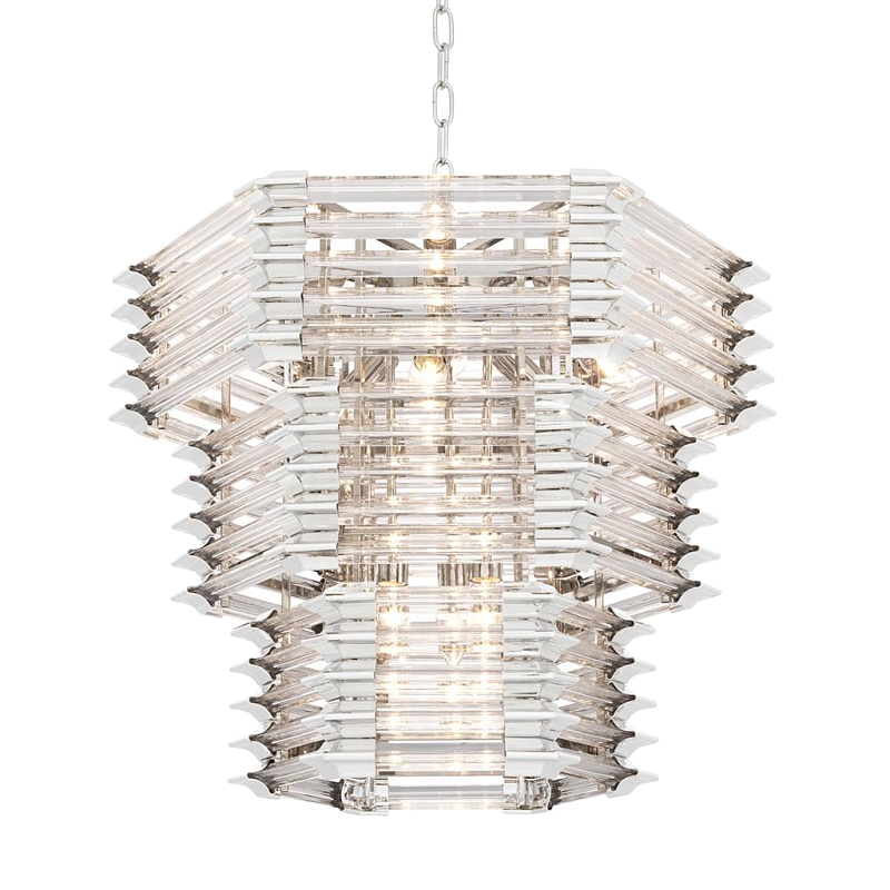 Люстра Chandelier Wren Никель Прозрачный (Transparent) Люстра Chandelier Wren Никель Прозрачный (Transparent) в Орле | Loft Concept