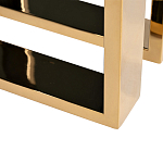 Столик журнальный квадратный с основанием в оттенках хром и золото Harmony Color and Shapes варинант исполнения - 3 | Loft Concept в Орле