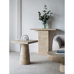 Столик приставной с квадратной столешницей Textured Cream Table варинант исполнения - 7 | Loft Concept в Орле