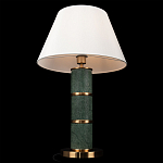 Настольная лампа на основании из зеленого мрамора с белым абажуром Noelia Green варинант исполнения - 4 | Loft Concept в Орле