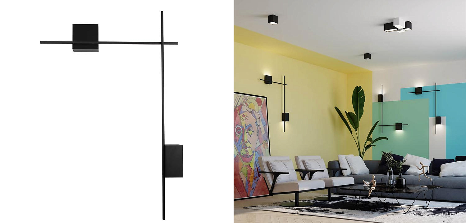 Бра Blocks Wall Light Black Angle Бра Blocks Wall Light Black Angle - Loft-Concept в Орле