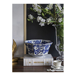 Чаша белая с синим цветочным узором Chino Dishes варинант исполнения - 3 | Loft Concept в Орле