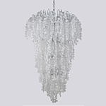 Люстра с прозрачными и белыми подвесками в виде лепестков FAIRYTREE Light варинант исполнения - 1 | Loft Concept в Орле