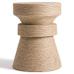 Приставной стол с отделкой из джута Juti D35 см варинант исполнения - 2 | Loft Concept в Орле