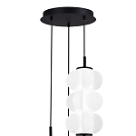 Люстра светодиодная каскадная с 3-мя белыми воздушными плафонами Glowing Cloud варинант исполнения - 5 | Loft Concept в Орле