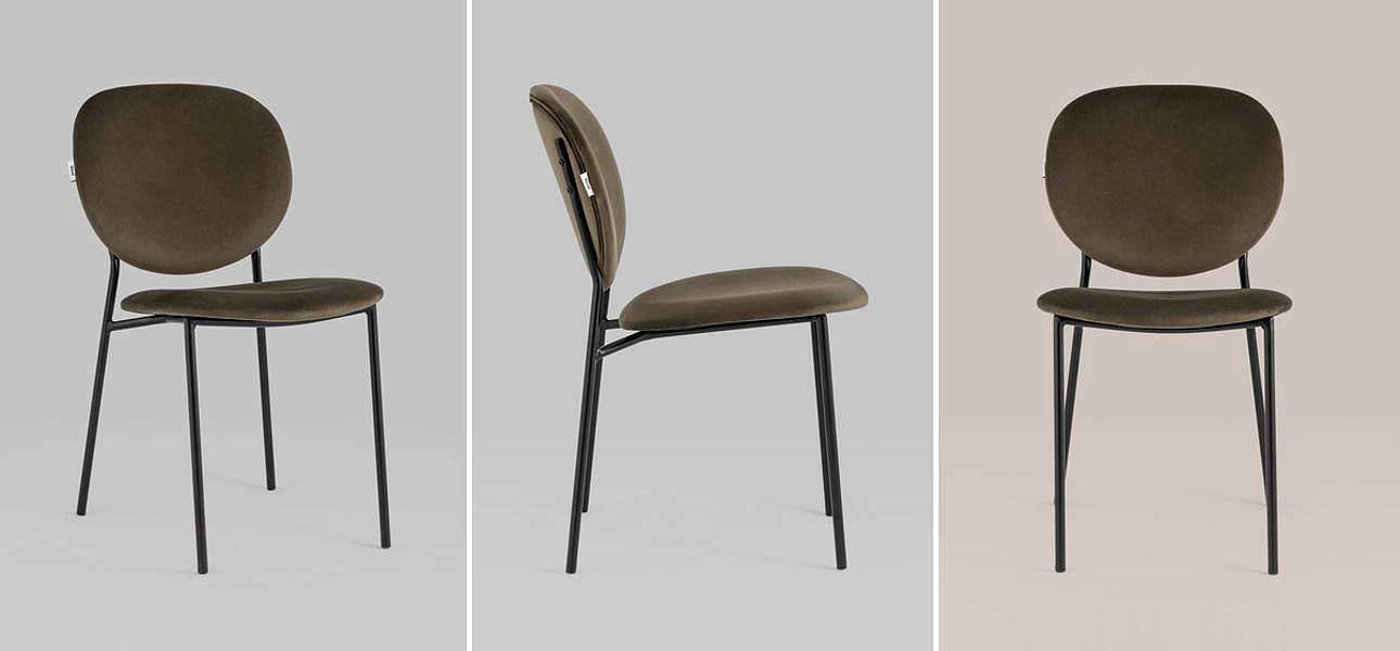 Стул Stanley Chair Коричневый Велюр Стул Stanley Chair Коричневый Велюр - Loft-Concept в Орле