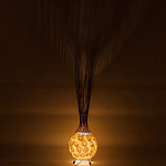 Торшер из перламутра на металлическом каркасе Indonesian Comet варинант исполнения - 4 | Loft Concept в Орле