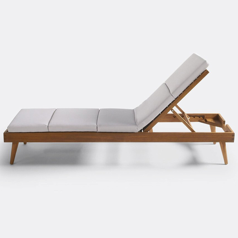 Шезлонг из эвкалипта Madara Серый Коричневый в Орле | Loft Concept 